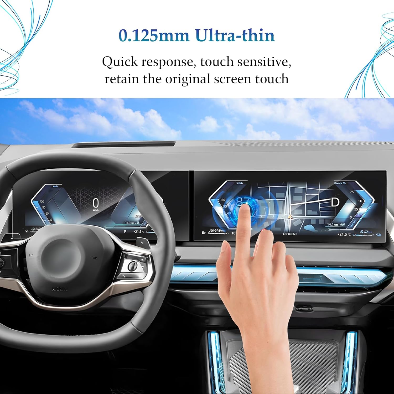 SKTU 4Pcs for 2025 2026 BMW X3 Accessories Screen Protector for 2025+ BM W X 3 (30 xDrive/M50 xDrive) Navigation & Instrument Screen [Ultra Clear, Anti-Glare&Scratch] BMW X3 2025 2026 Accessories