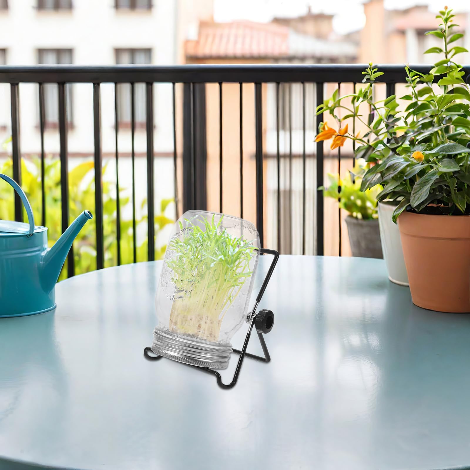 Gatuida Kit de Germination 2 Ensembles : Filtre à Germination, Pot de 473 g pour germes de soja, micropousses - Ensemble de germes de Culture et de Support de Rangement pour la Maison et Les fêtes