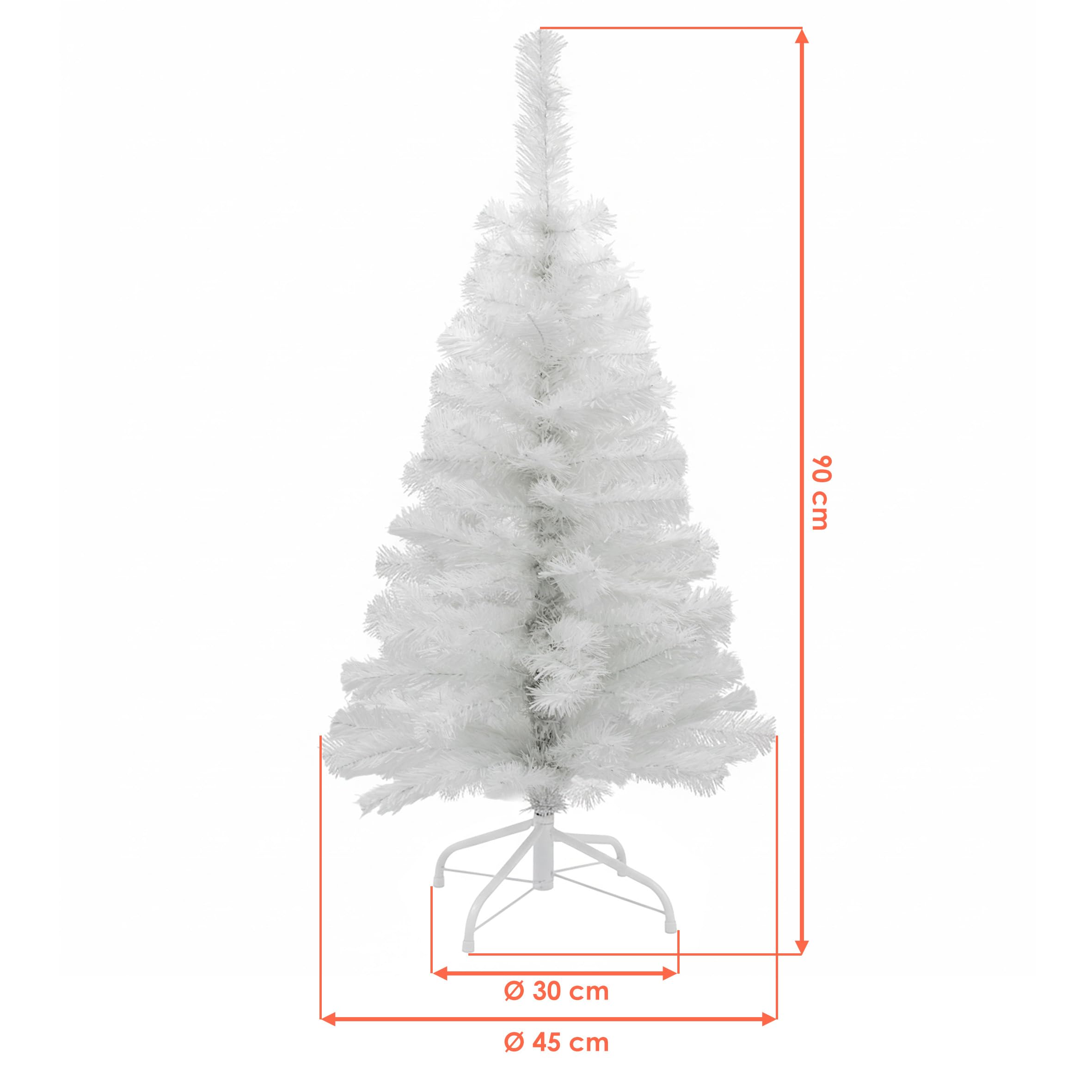 Amazon.de: Knstlicher Weihnachtsbaum wei inklusive Metall Stnder - 90 cm  - Kunst Tannenbaum mit Baumstnder klappbar - Weihnachtsdeko Christbaum  Schneetanne Weihnachtstanne Kunstschnee Tanne unecht