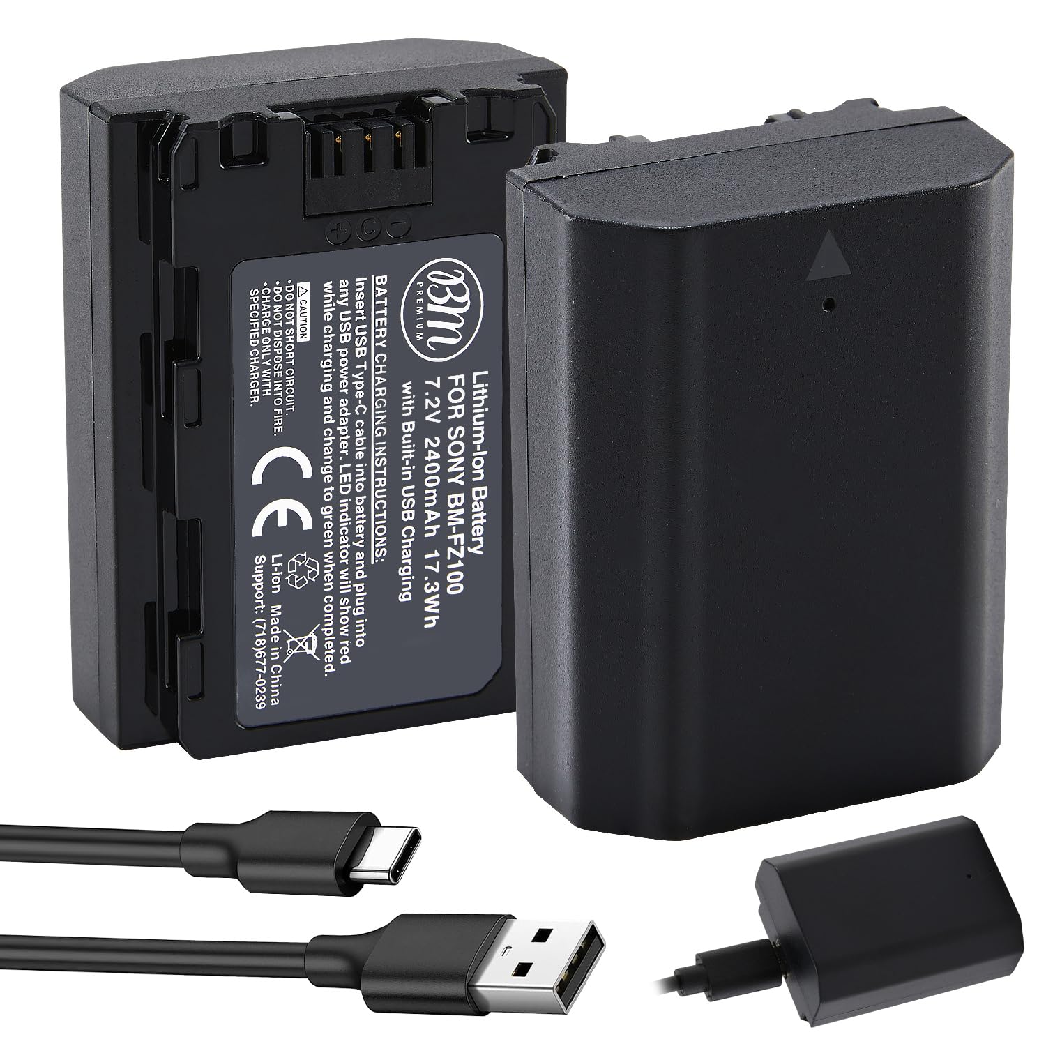 Amazon.com: BM NP-FZ100 Battery with Built-in Charging Port for