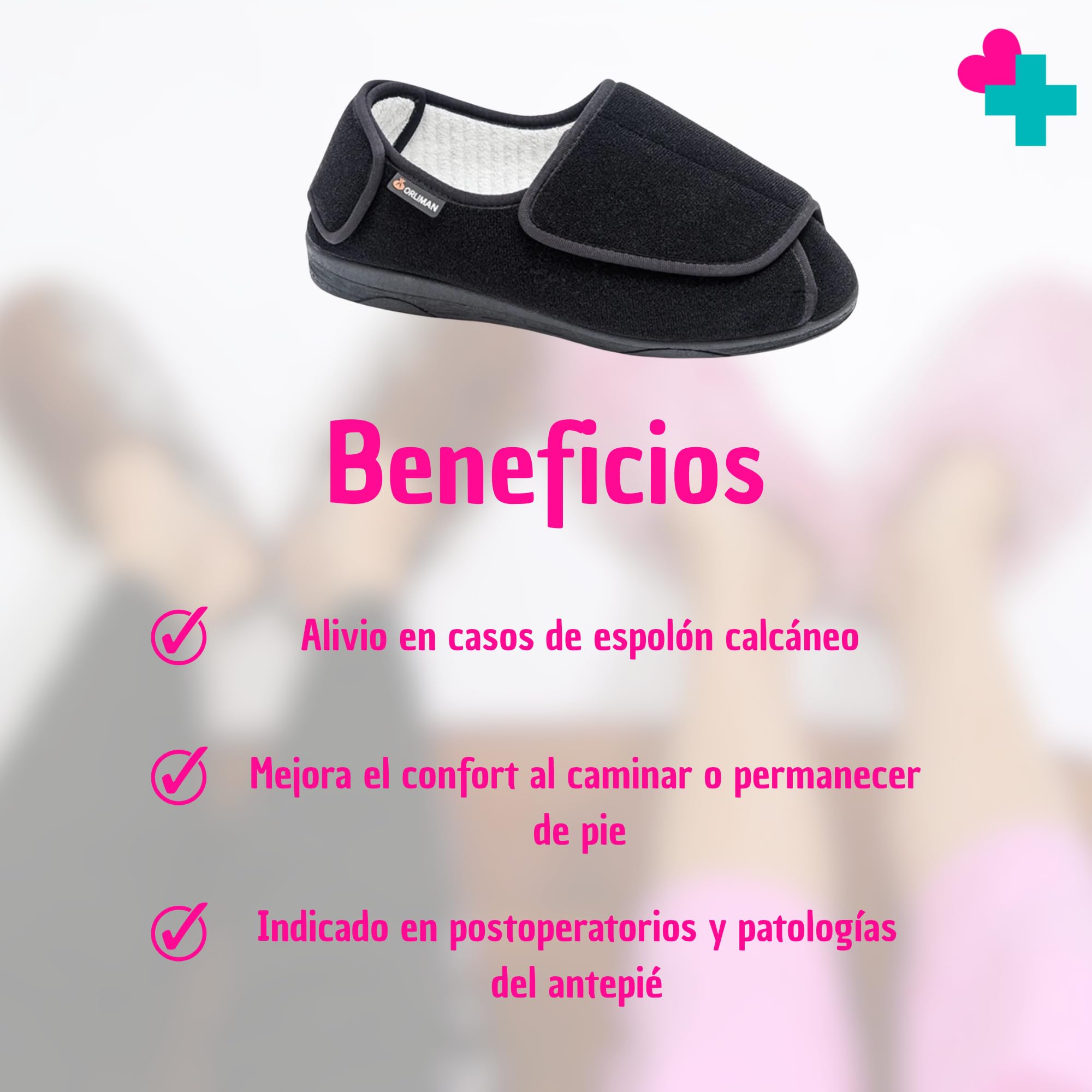 Orliman Zapatos Mujer Ancho Especial con Gran Apertura. Calzado Pie Diabetico Unisex. Zapatos Ortopedicos Mujer para Juanetes. Zapatillas Anchas para Pies Sensibles. Zapatillas Ortopedicas Hombre