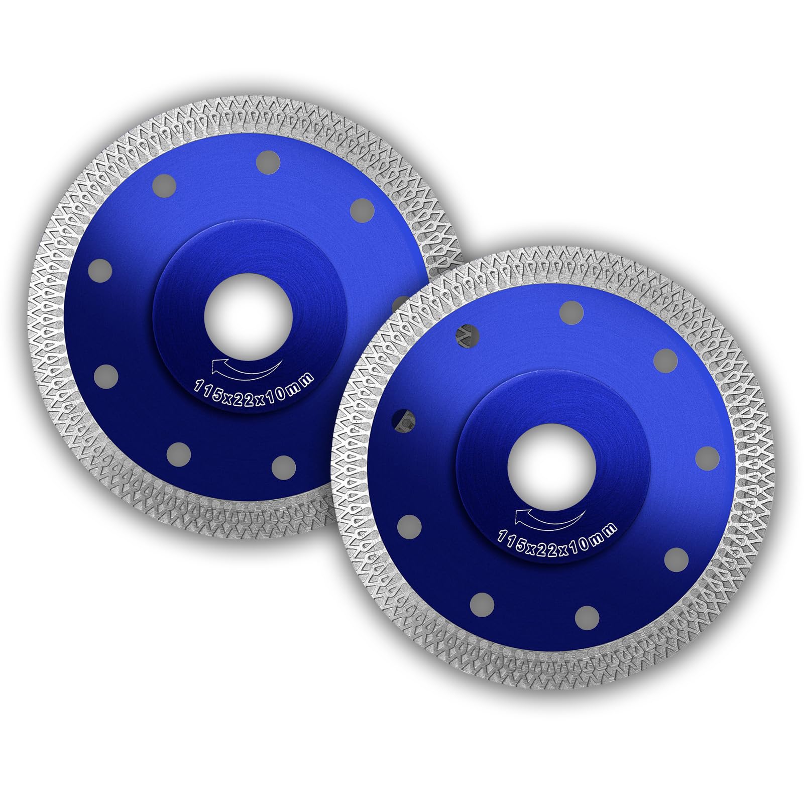 2Pack of 115mm Diamond Cutting Discs for Dry Wet Cutting Clean Cut on Porcelain Artificial Stones Granite Marble Concrete Bricks Ceramics Bricks Super Thin Fast for Angle Grinder Saw Accessory