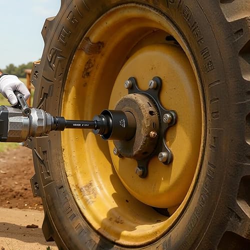 Vista 43 de VEVOR Juego de llaves de impacto, 19 piezas x 1/2 pulgadas métricas de 3/8-1-1/2 pulgadas, 6 puntos de zócalo profundo de 6 puntos, construcción