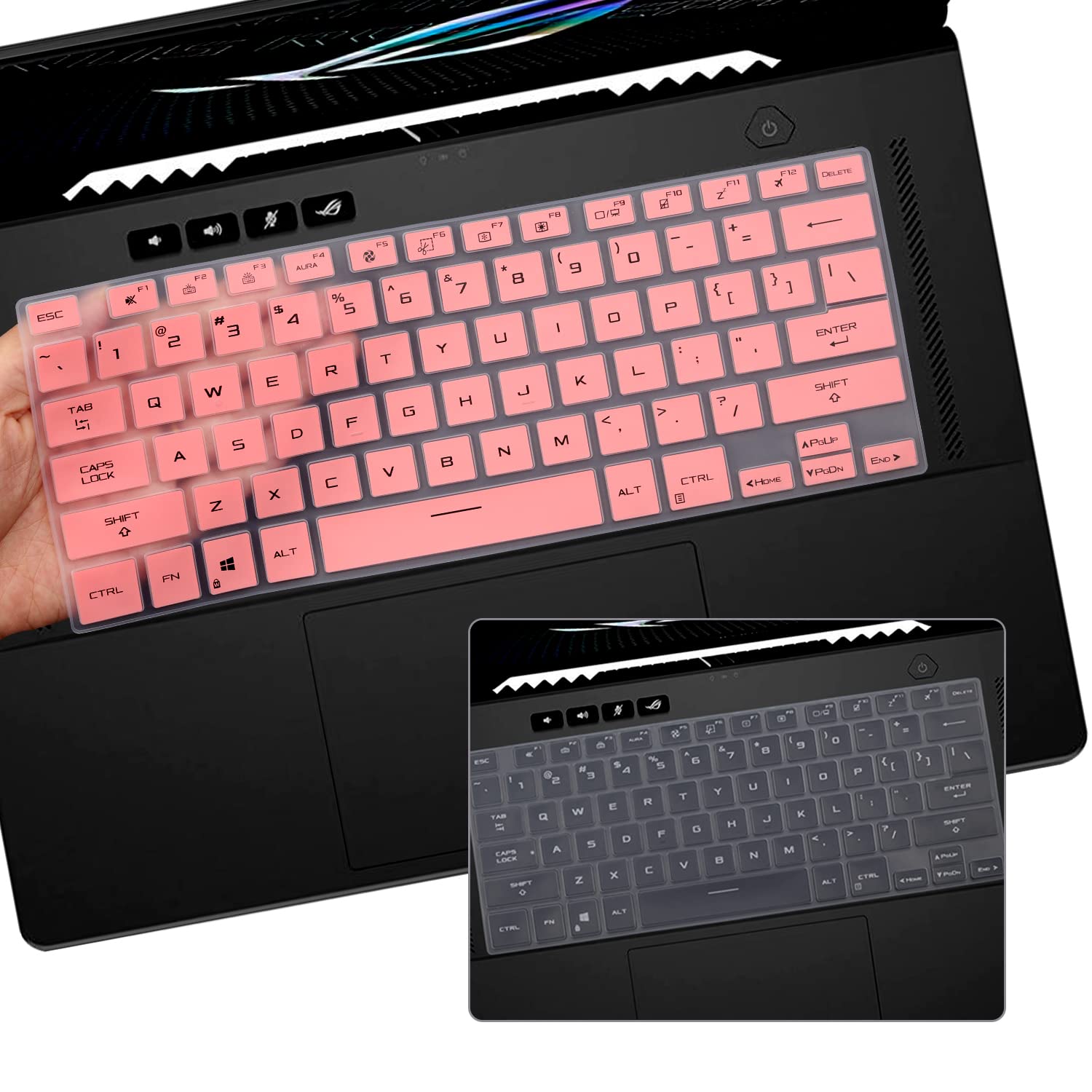 2 Pack Keyboard Cover for ASUS ROG Zephyrus G14 G15 GA402 G402RJ GA503 GA503 GA503QR/QS/QM, ROG Zephyrus M16 GU603HM, TUF Dash F15 FX516PR FX516PM TUF516PE TUF516PR, ASUS ROG Flow X13 GV301QH