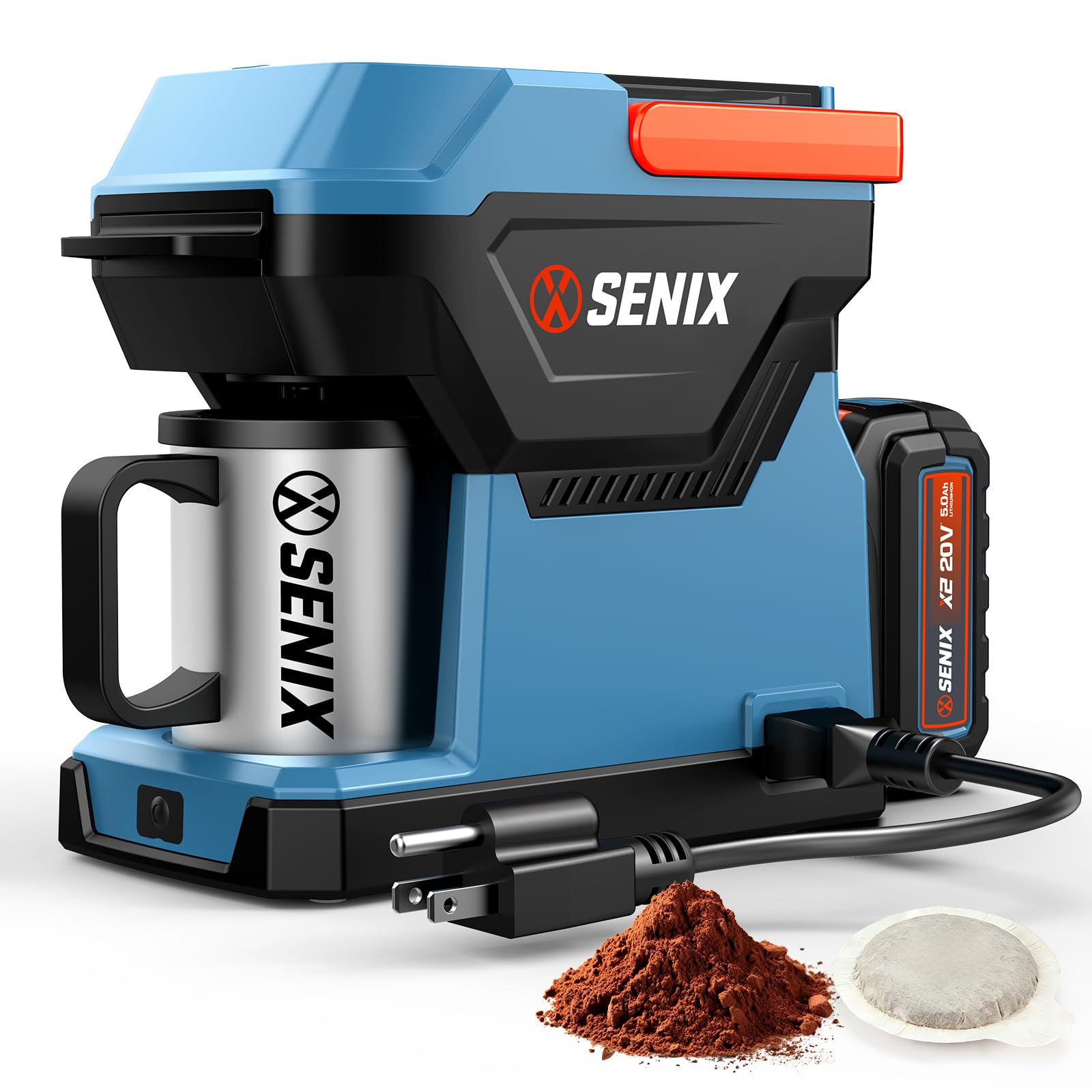 SENIX Portable Coffee Maker with 5000mAh Battery