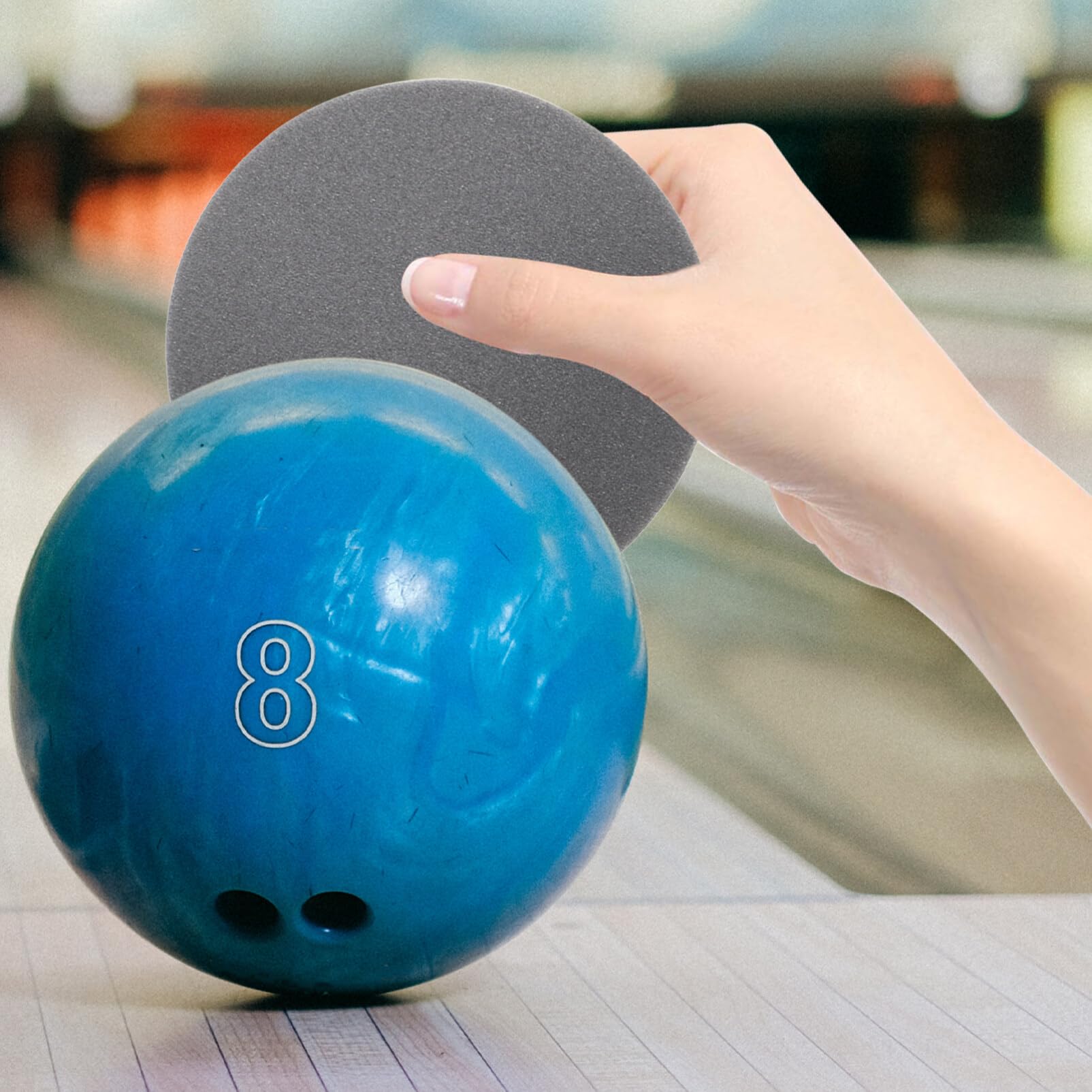 Toddmomy Bowling Ball Cleaning Pad 6pcs 100mm Bowling Ball pad Bowling Ball Spinners Bowling Ball Pads Clean Cleaning pad Bowling Accessories for Men Bowling Supplies Gravel Round Portable