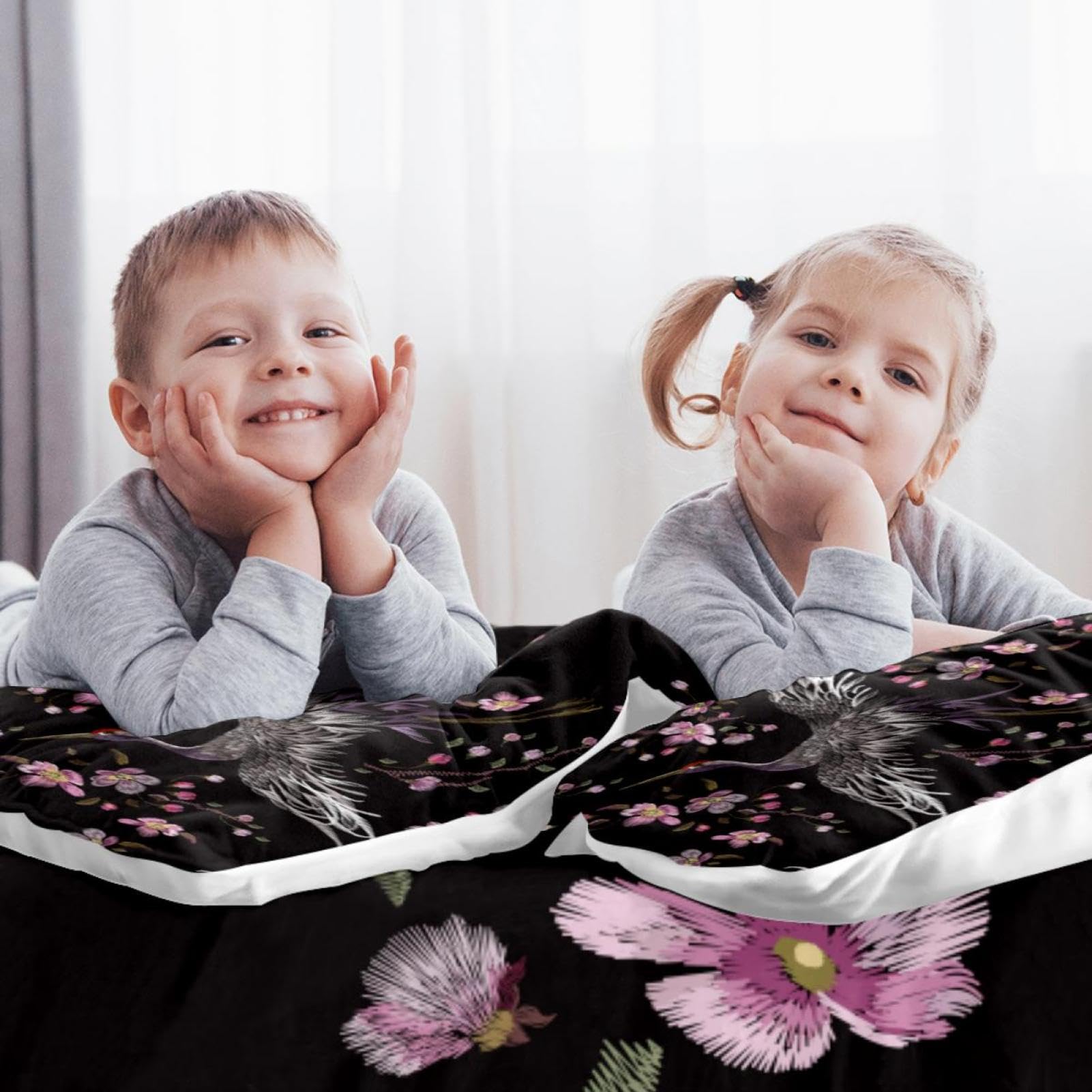 Housse de couette haut de gamme pour très grand lit avec 2 taies d'oreiller finitions luxe