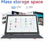 Android 14 7 Inch Tablet with Case, 8GB RAM, 32GB ROM, 1TB Expansion, Quad-Core Processor, 1024x600 IPS Display, Dual Camera, 3000mAh Battery, Bluetooth, WiFi