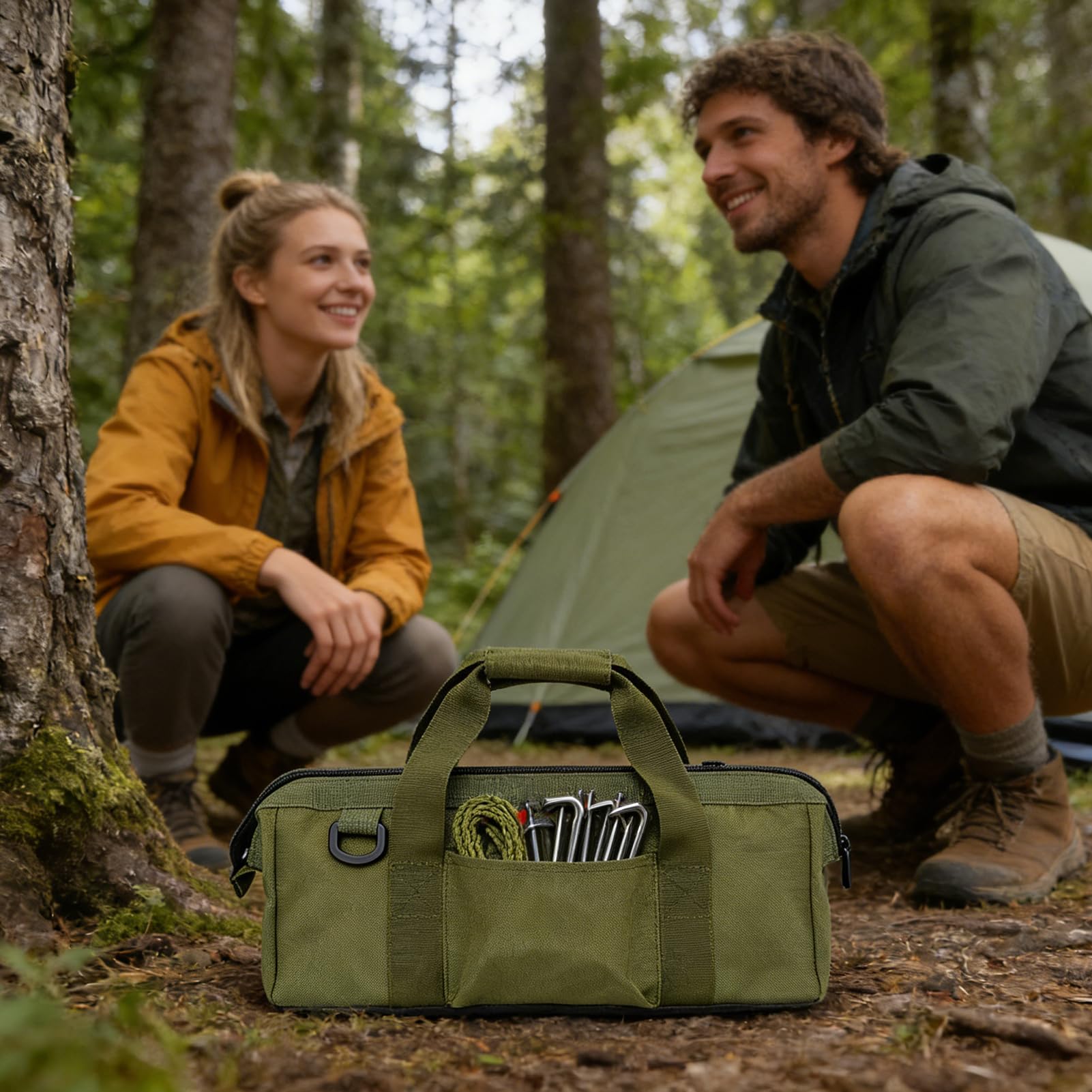 Borsa Porta Per Tenda Da Campeggio Organizzatore Con Grande Capacità | Sacca Per Pioli Da Tenda Con Manico Per Attività All'aperto Escursionismo Arrampicata Viaggio E Campeggio