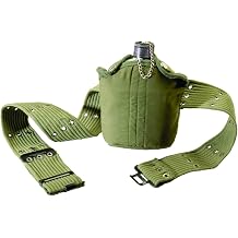 Texsport 1 Quart Aluminum Canteen with Cover and Belt