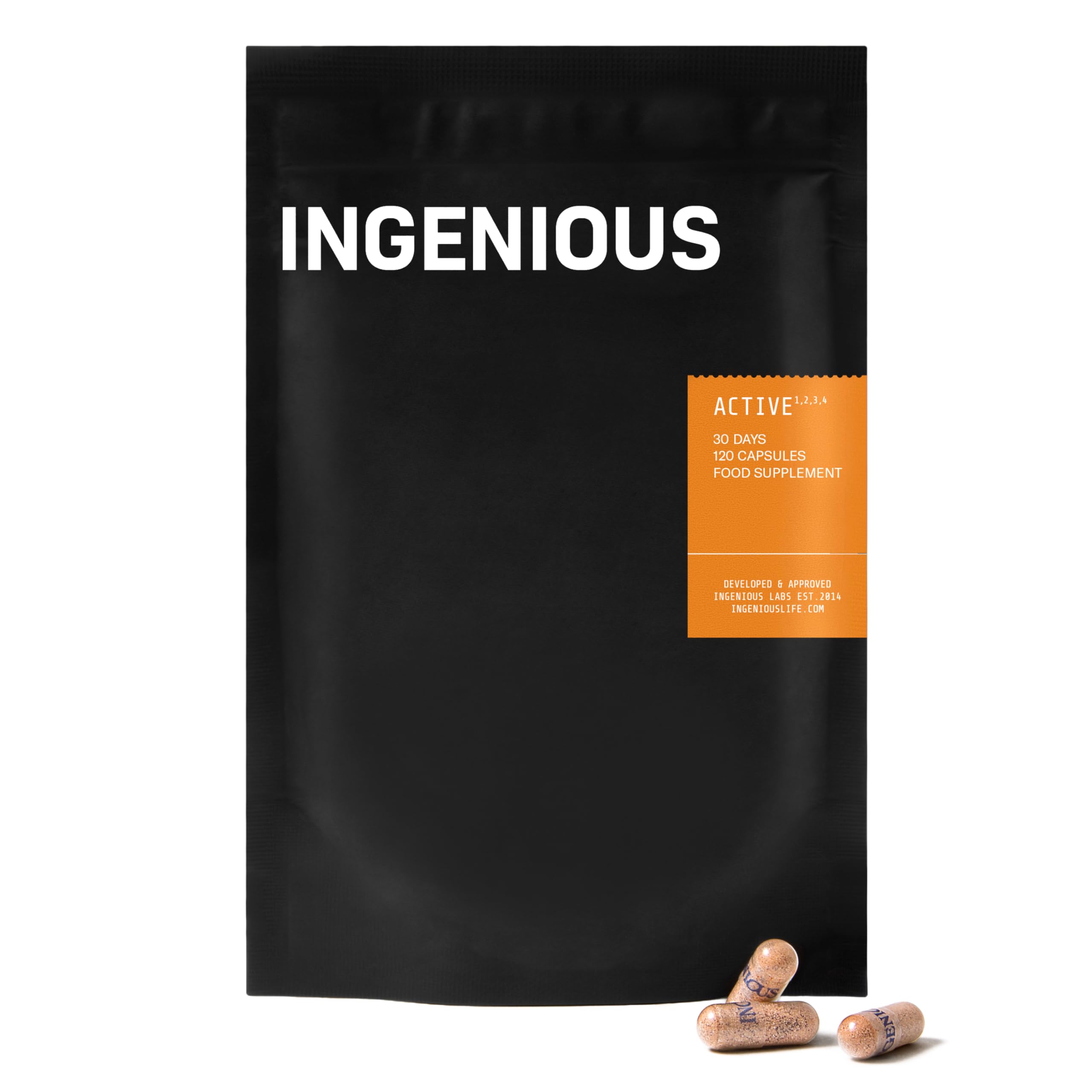 INGENIOUS Active Marine Collagen Capsules, Collagen for Men & Women
