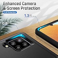 Vista 3 de Asuwish Funda de teléfono para Samsung Galaxy A42 5G con protector de pantalla de vidrio templado y delgada híbrida de cuerpo completo, accesorios
