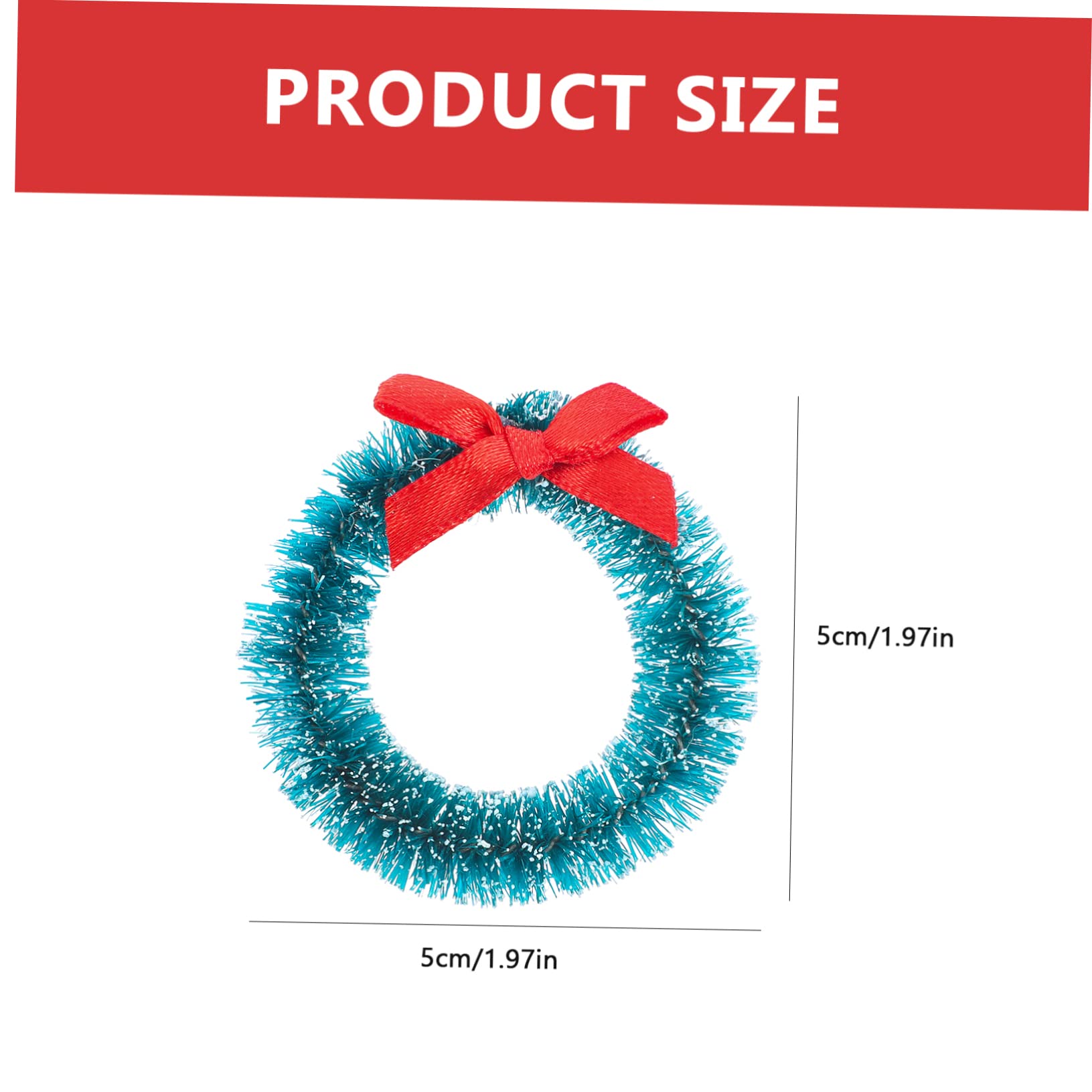 ABOOFAN 48 Pièces Guirlande de Noël guirlandes Jouets Petite Couronne de Noel Mini Maison Mini-Jouets décor Mini-Couronne couronnes de Noël Miniature Meubles Soie de sisal Naturel