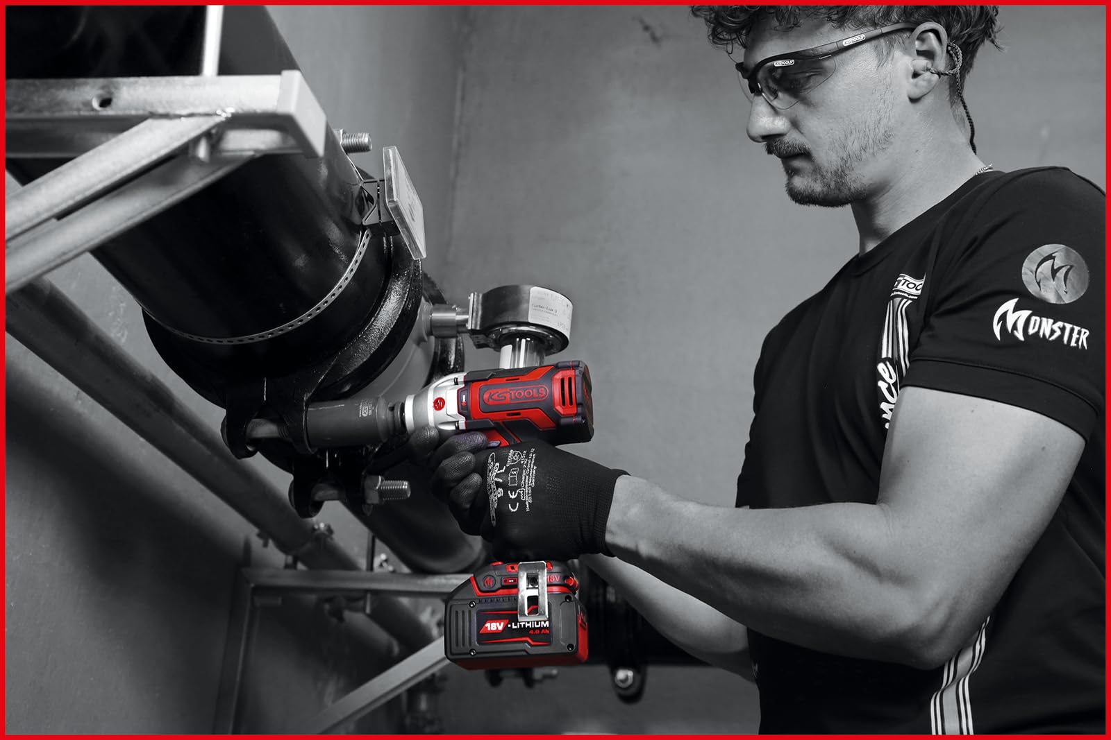 KS TOOLS eMONSTER Kit de visseuses à choc sans fil 1/2" Brushless - 9