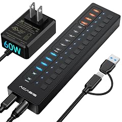 Powered USB 3 0 Hub ACASIS 16 Port USB Hub Powered Include 2 USB C 3 0 4