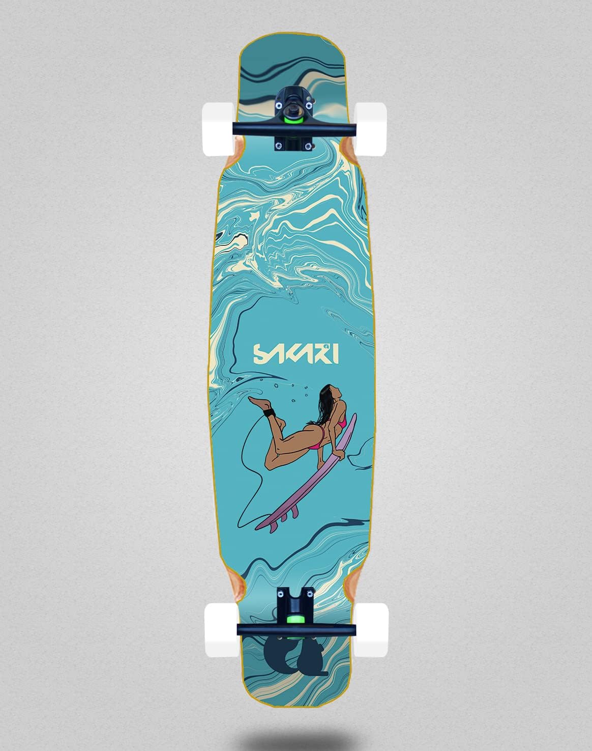 Sakari Skate Skateboard Longboard Complete Mix Bamboo 46 x 9 Maruduck