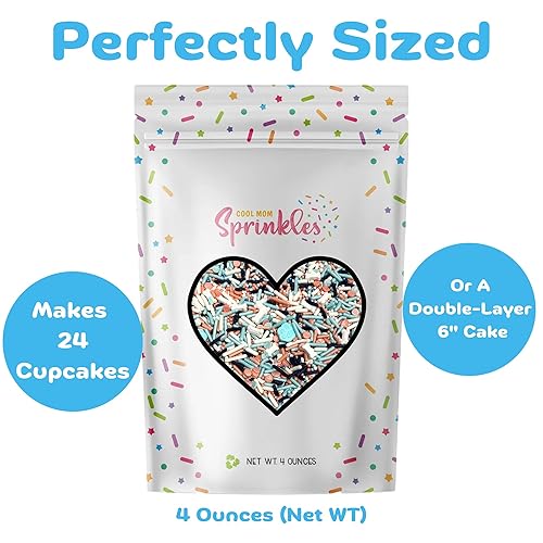 Miniatura 5 de COOL MOM SPRINKLES Blue Dog Paw Sprinkles (4 onzas)  Gránulos de cumpleaños con temática Bluey para decorar pasteles, cupcakes, galletas y postres