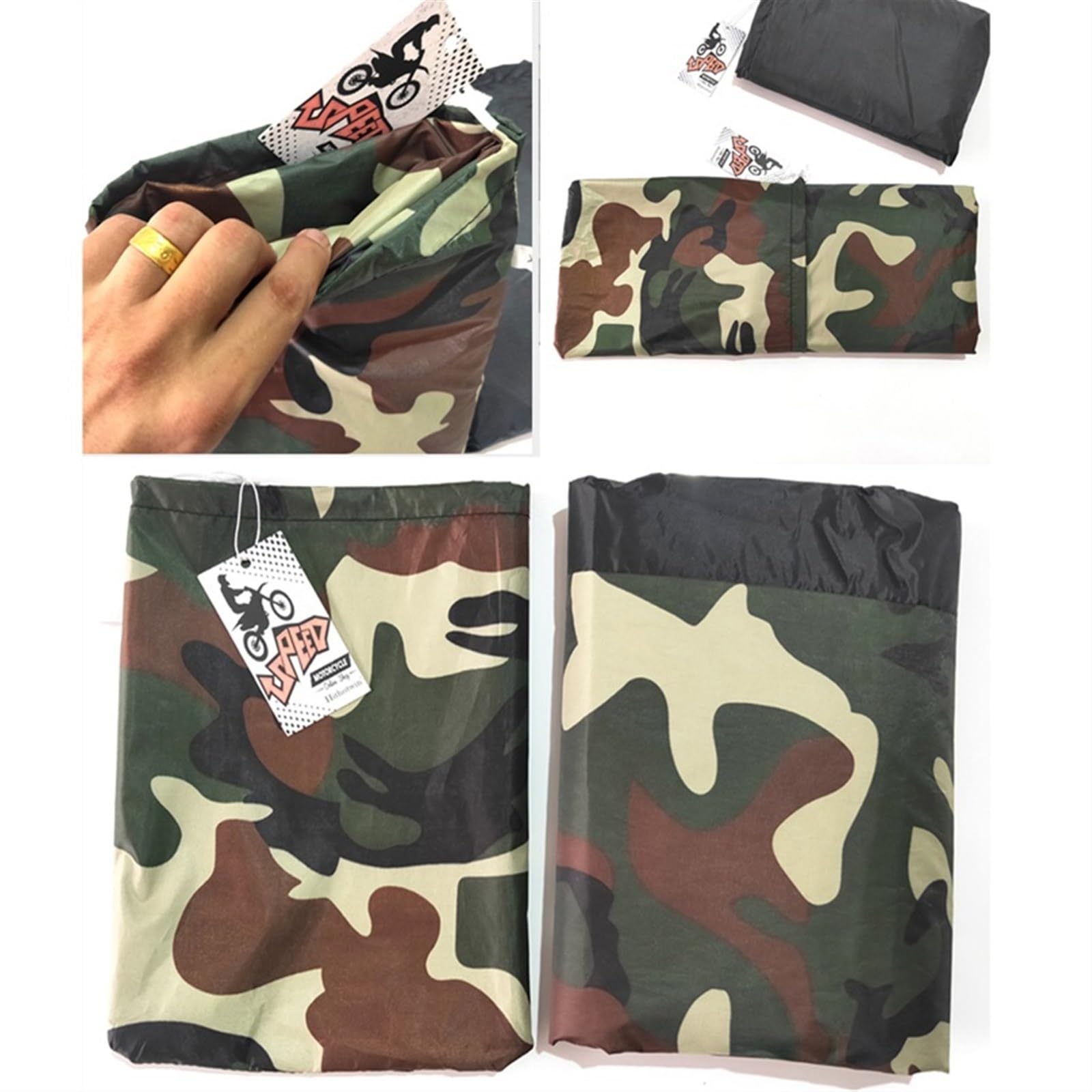 Cubre Moto Impermeable Cubierta Universal for Motocicleta, Protector UV for Exteriores, Scooter, Impermeable for Todas Las Estaciones, Cubierta a Prueba de Lluvia y Polvo(Green,3XL for 221-230cm)
