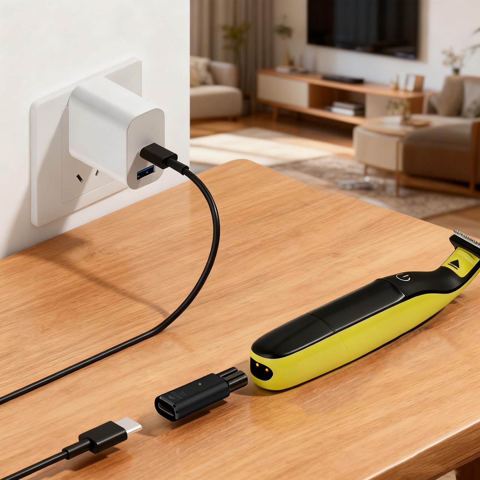 15 V USB C ładowarka adapter do golarki Philips HQ8505, zasilacz sieciowy, adapter ładowarki, kompatybilny z Norelco Series 3000, 5000, 7000, 9000, do OneBlade QP6520 QP6530 QP6510, kabel do ładowania
