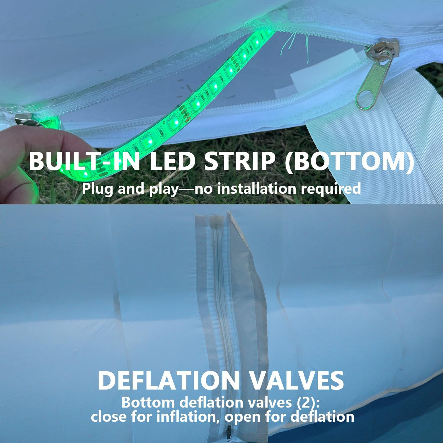 SAYOK Outdoor Portable Inflatable Igloo Dome Tent with Led Light for Party Wedding Event Camping