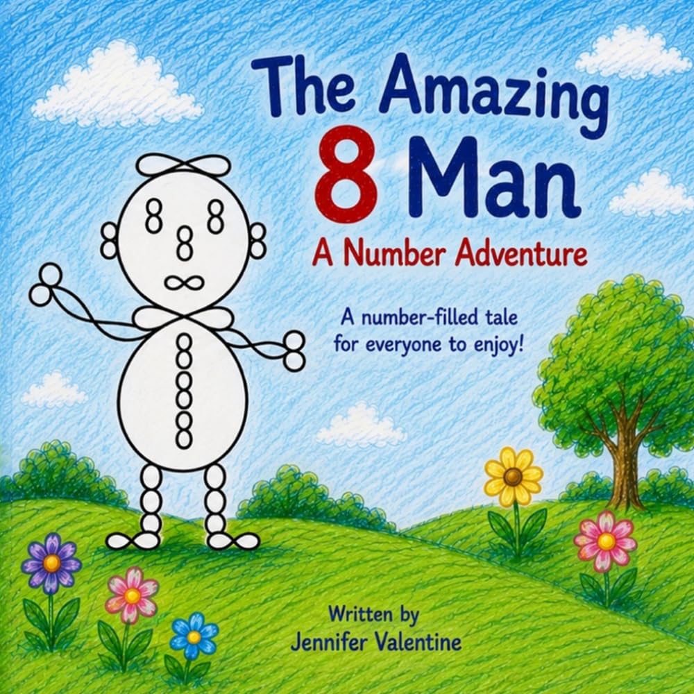 The Amazing 8 Man: A Number Adventure: -Children’s Book, numbers, counting, early childhood education, number book