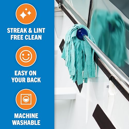 Miniatura 8 de Recambio de cabeza de trapeador de algodón con rosca para repuestos, cabezales de trapeador de algodón, productos de limpieza de barcos, fregona de