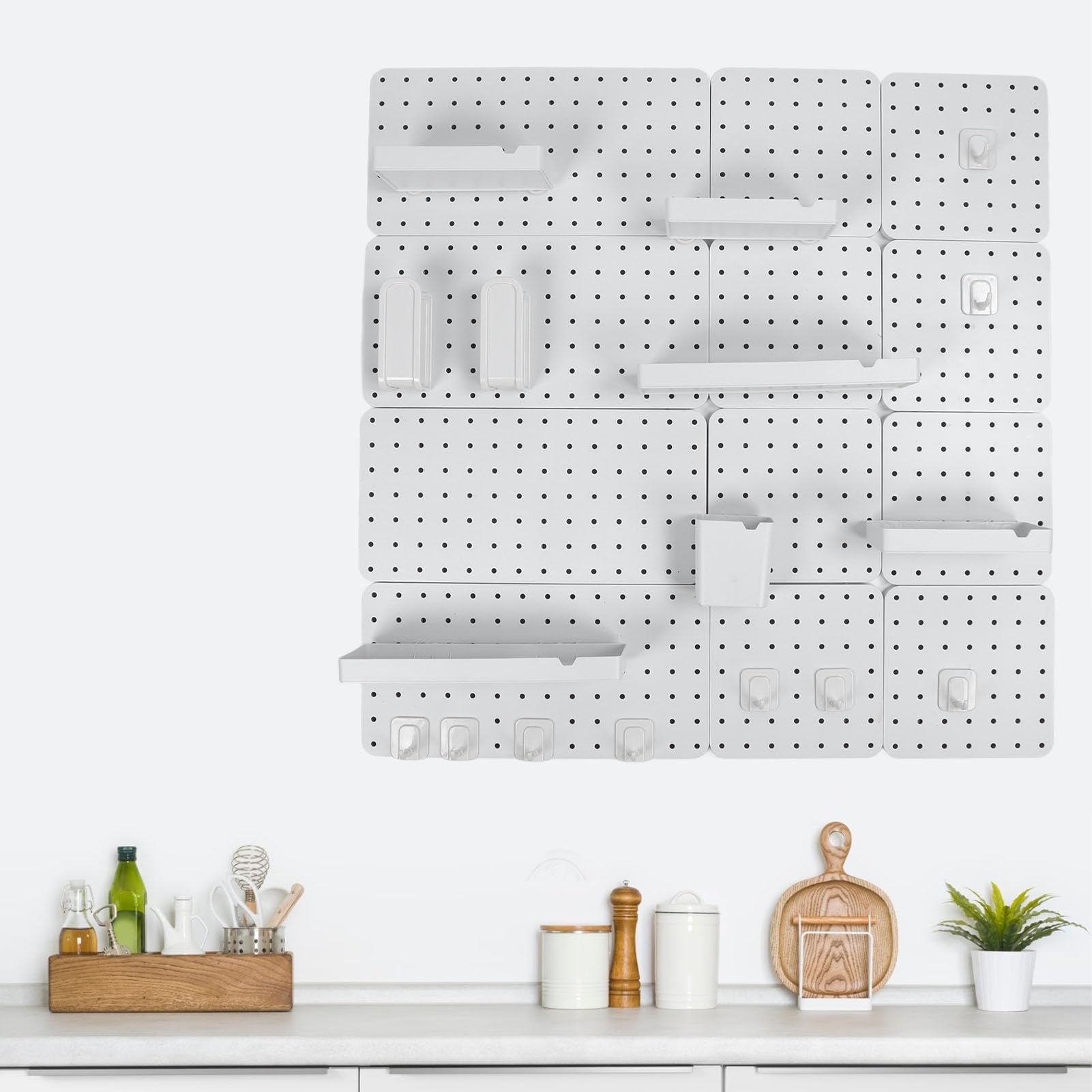 Kit Combinado de Tablero Perforado, Organizador de Pared