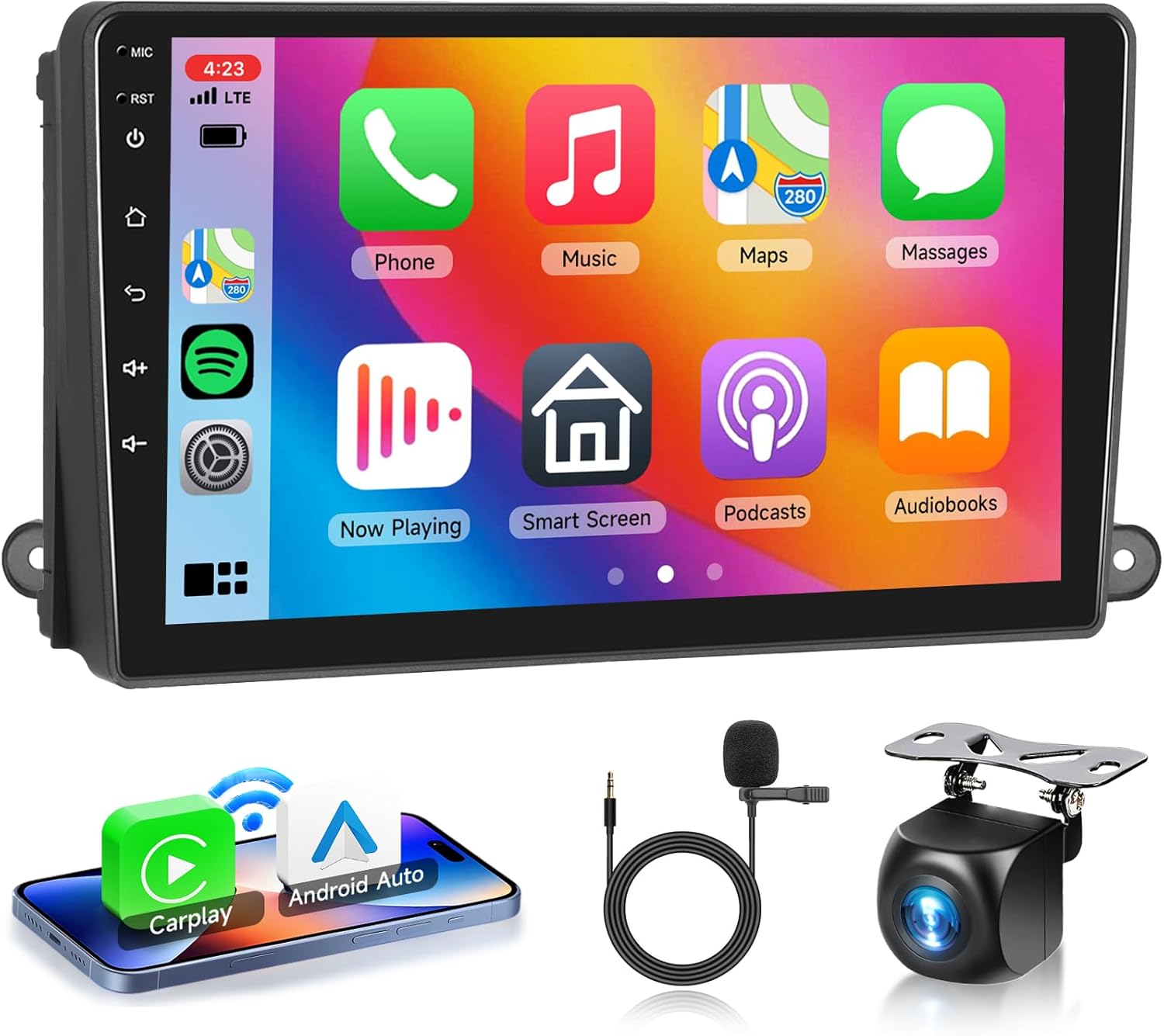 5G WiFi Android 15 Car Stereo for Ford Transit 2009-2016/ for Ford Focus 2005-2008 with Wireless Carplay Android Auto, 9" Touch Screen Radio Support GPS/Bluetooth/FM RDS/SWC/Backup Camera