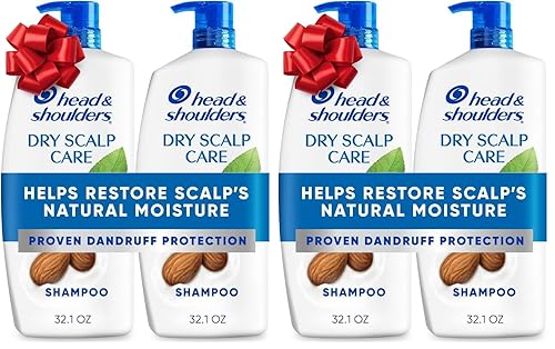 Miniatura 11 de Champú Head and Shoulders para uso diario, tratamiento sin parabenos anticaspa, cuidado del cuero cabelludo seco con aceite de almendras, 32.1 onzas