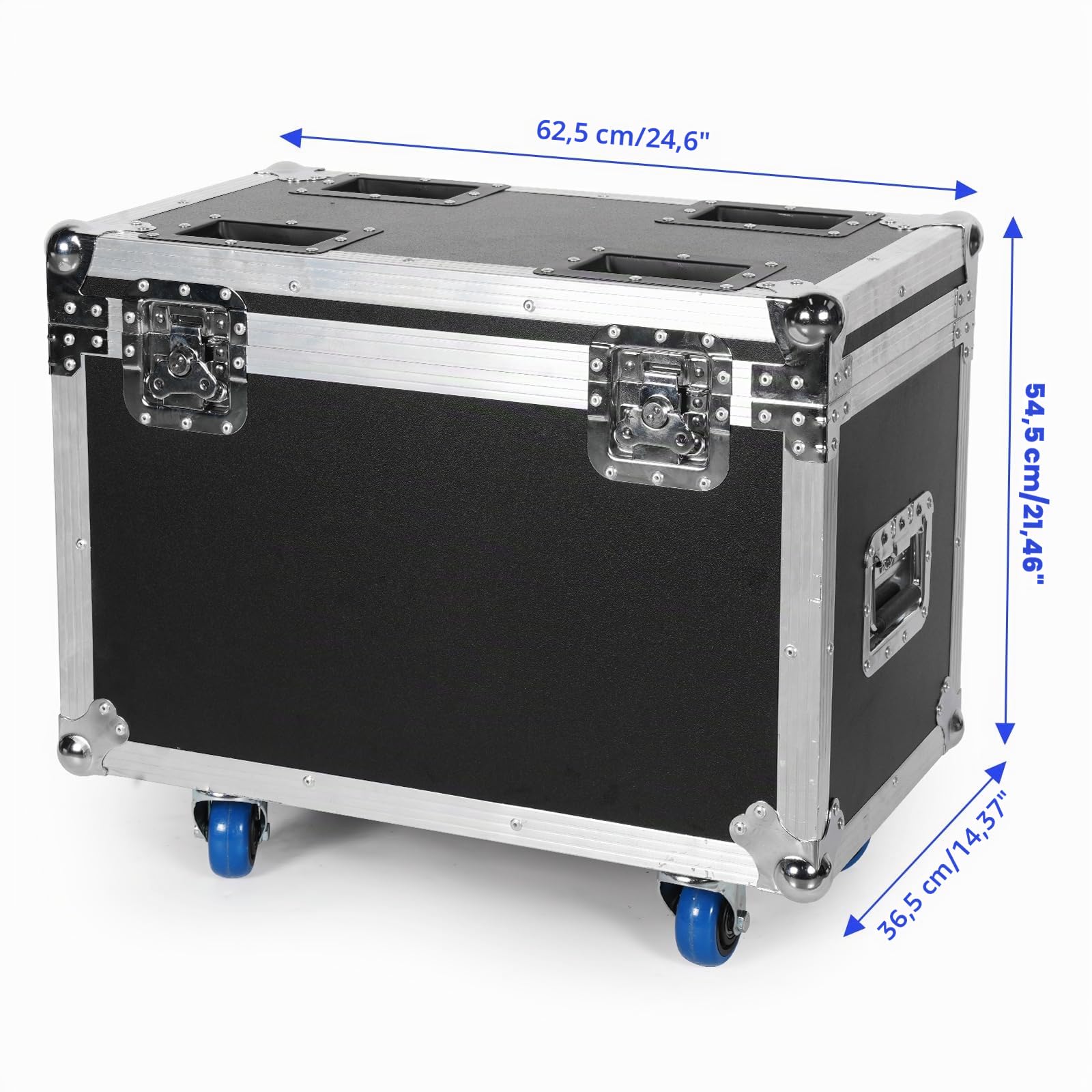 Flightcase mit Rollen 2 IN 1 Fly Case Für 19x15W Moving Head Wash LED Licht, Schwarz