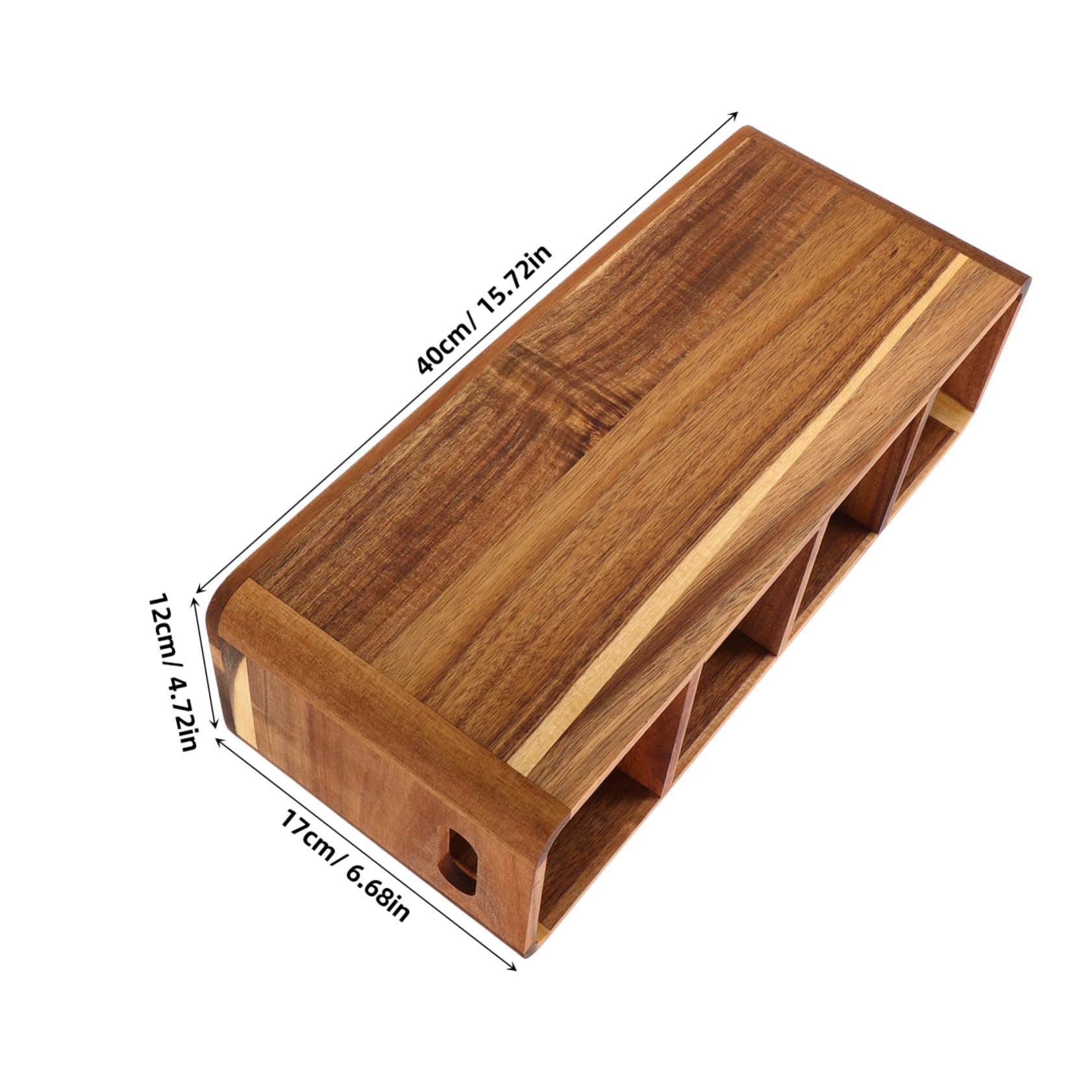 Cabilock Porte-ustensiles de Cuisine avec Compartiments Organiseur de Couverts Rustique pour Plan de Travail Rangement Compact pour Outils de Cuisine