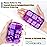 14 GRIDS Travel Pill Organizer Box with Labels - Travel Medicine Case Kit - Pocket Daily Pharmacy Container - Travel Medication Holder Dispenser for Fish Oil Vitamin Supplement Storage - Clear Purple