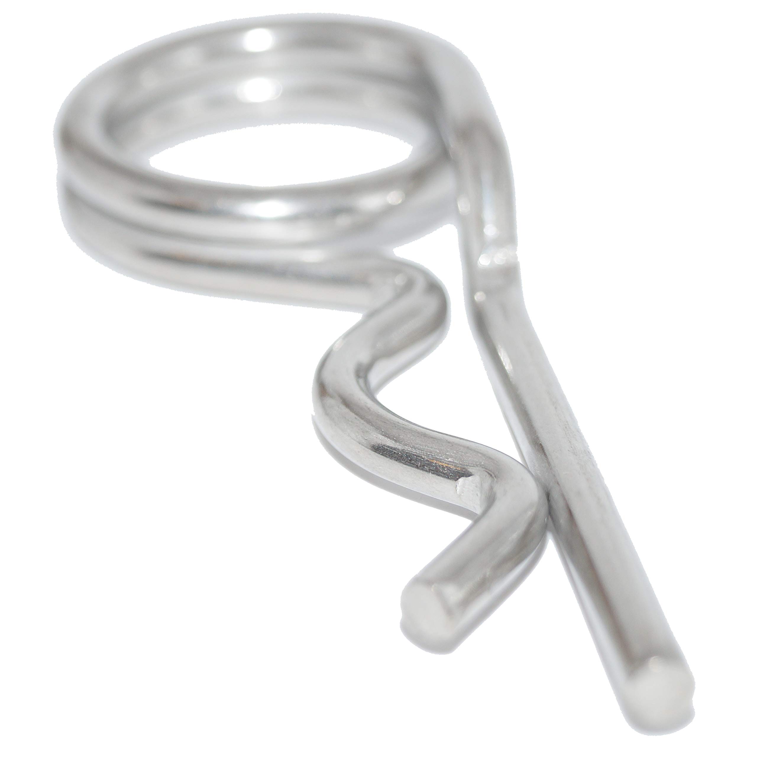 Connettore a molla, 2,8 mm x 48 mm, 6 pezzi, doppia versione in acciaio inox secondo DIN 11024 A2 NIRO, Nirosta per un foro 3,2 mm