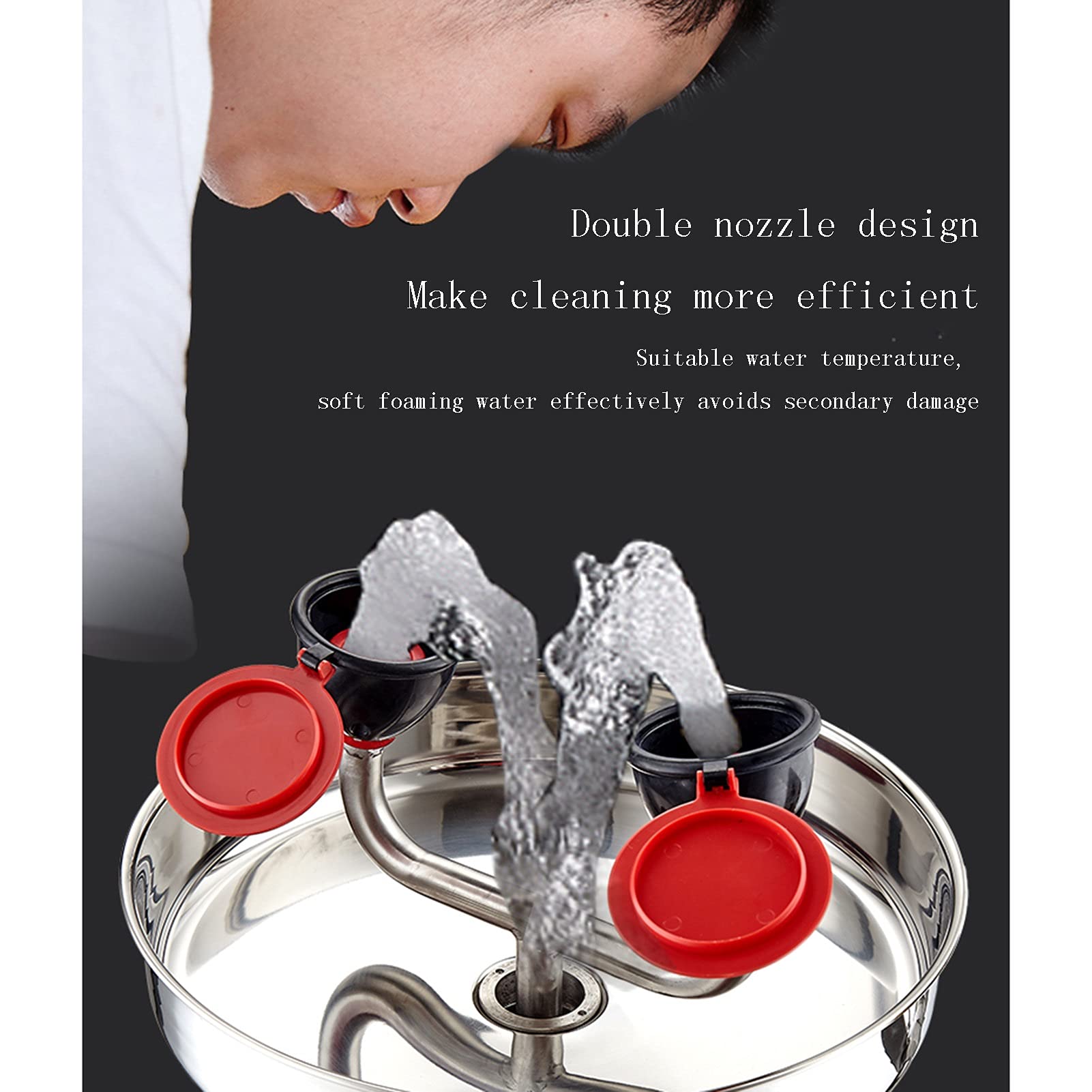 Station de Lavage oculaire et Douche d'urgence combinées, débit de 12 l/Min, en Acier Inoxydable 304, pour Les Industries de l'usine, du Laboratoire, de la machinerie et du bâtiment.