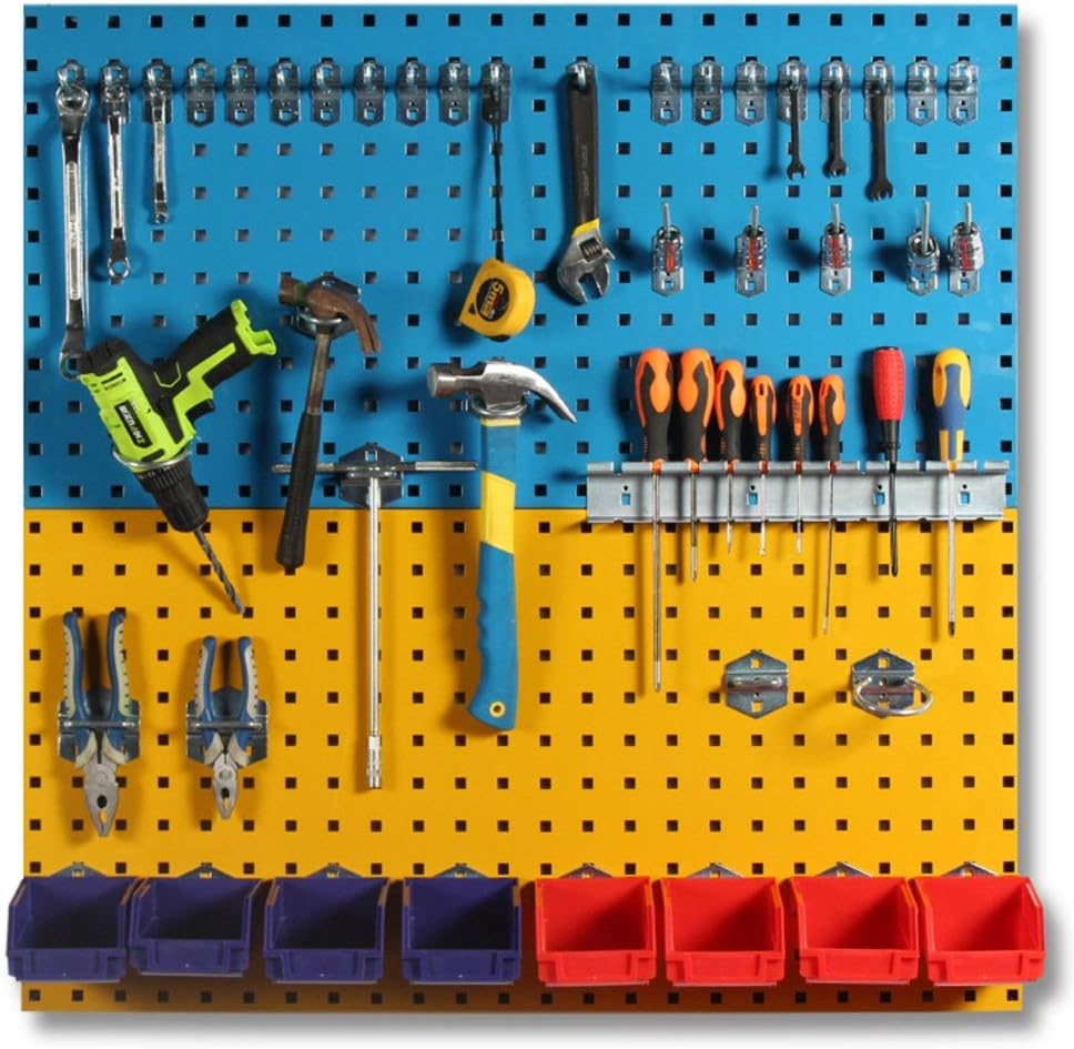 Wall Tool Rack Pegboard Metal Nail Plate Standard Tool Storage Kit 2 Pieces Wall