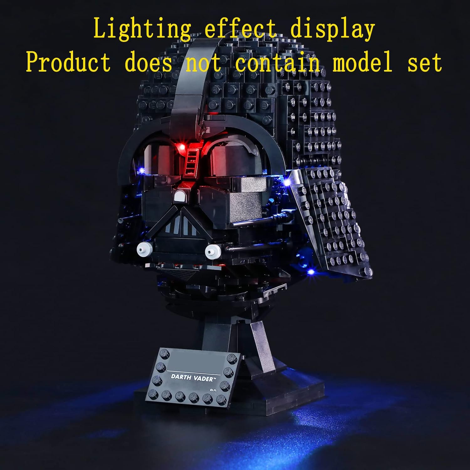 GEAMENT LED Light Kit Compatible with Lego Darth Vader Helmet - Lighting Set for 75304 Building Model (Model Set Not Included)