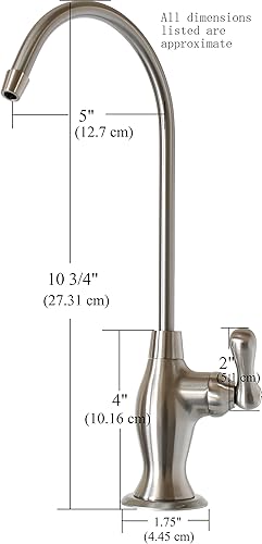 Miniatura 7 de Metpure Osmosis inversa Agua potable sin espacio de aire Sistema de filtración de grifo RO Caño dispensador de agua (gris pólvora) con llave de