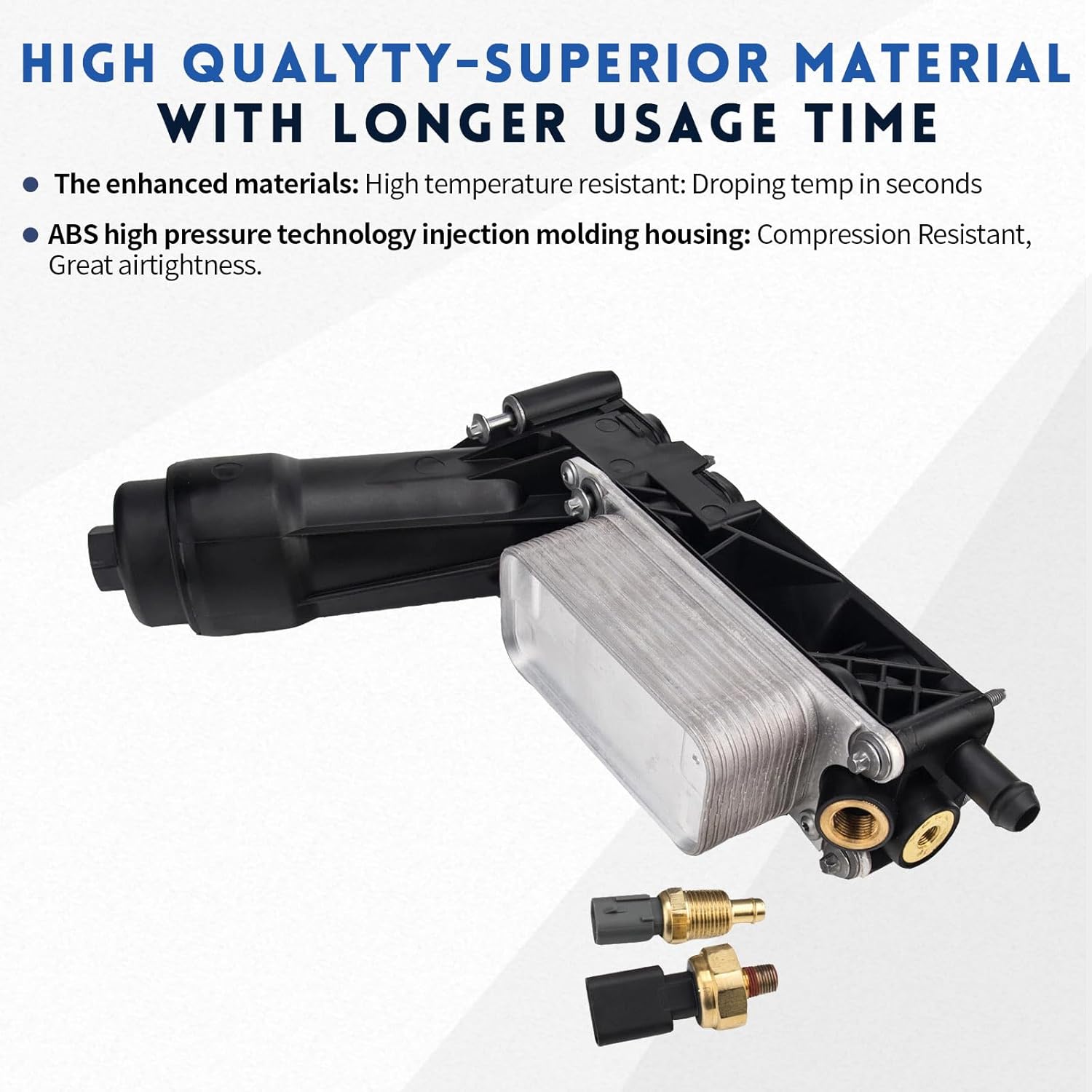 5184294AE Engine Oil Filter Housing Kit with 3.6 Oil Cooler Adapter Assembly for 2011 2012 2013 Chrysler 200 300 town&country Dodge Charger Grand Caravan Challenger Journey Jeep Cherokee Wrangler RAM