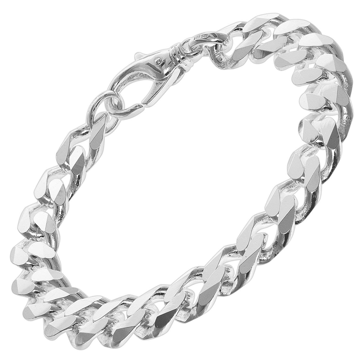 trendor Herren-Armband Silber 925 Panzerketten-Armband Breite 10,8 mm 75139