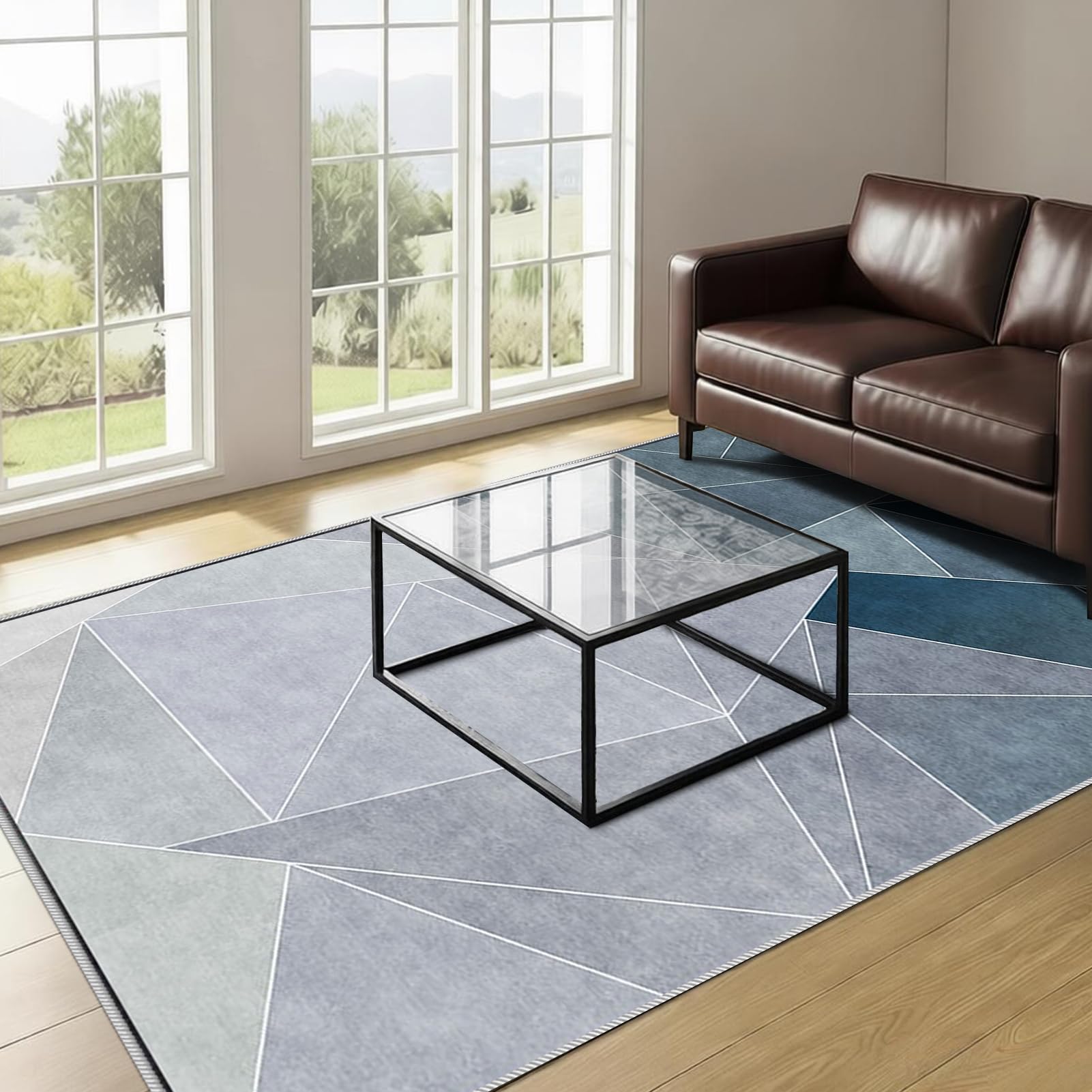 Dywan do salonu w stylu vintage, 140 x 200 cm dywaniki do sypialni, salonu, sypialni, kuchni, jadalni, duży dywan z krótkim włosiem, dywan do jadalni, antypoślizgowy zmywalny dywanik kuchenny