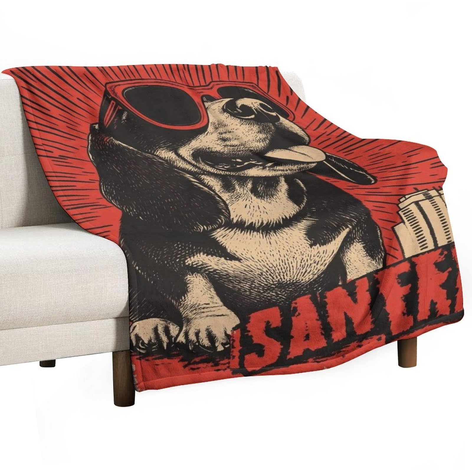 YHGSREUOH Funny Drog 1 (1) Flannel Blankets Fleece Soft Throw Lightweight Plush Gifts for Couch, Bed, Cozy Sofa Plush, Chair, Lovers 130x175cm(50x70in)