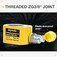 Vista 3 de Cilindro hidráulico 10T Ram 0.98 "carrera sólida de acción única carrera de múltiples secciones cilindro hidráulico de elevación hidráulica Jack