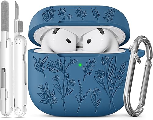 Miniatura 52 de Funda para Airpods Pro 3, Fundas con Grabado de Flores para Apple AirPods Pro de 3ª Generación 2025, Funda de Silicona Suave para Hombres y Mujeres