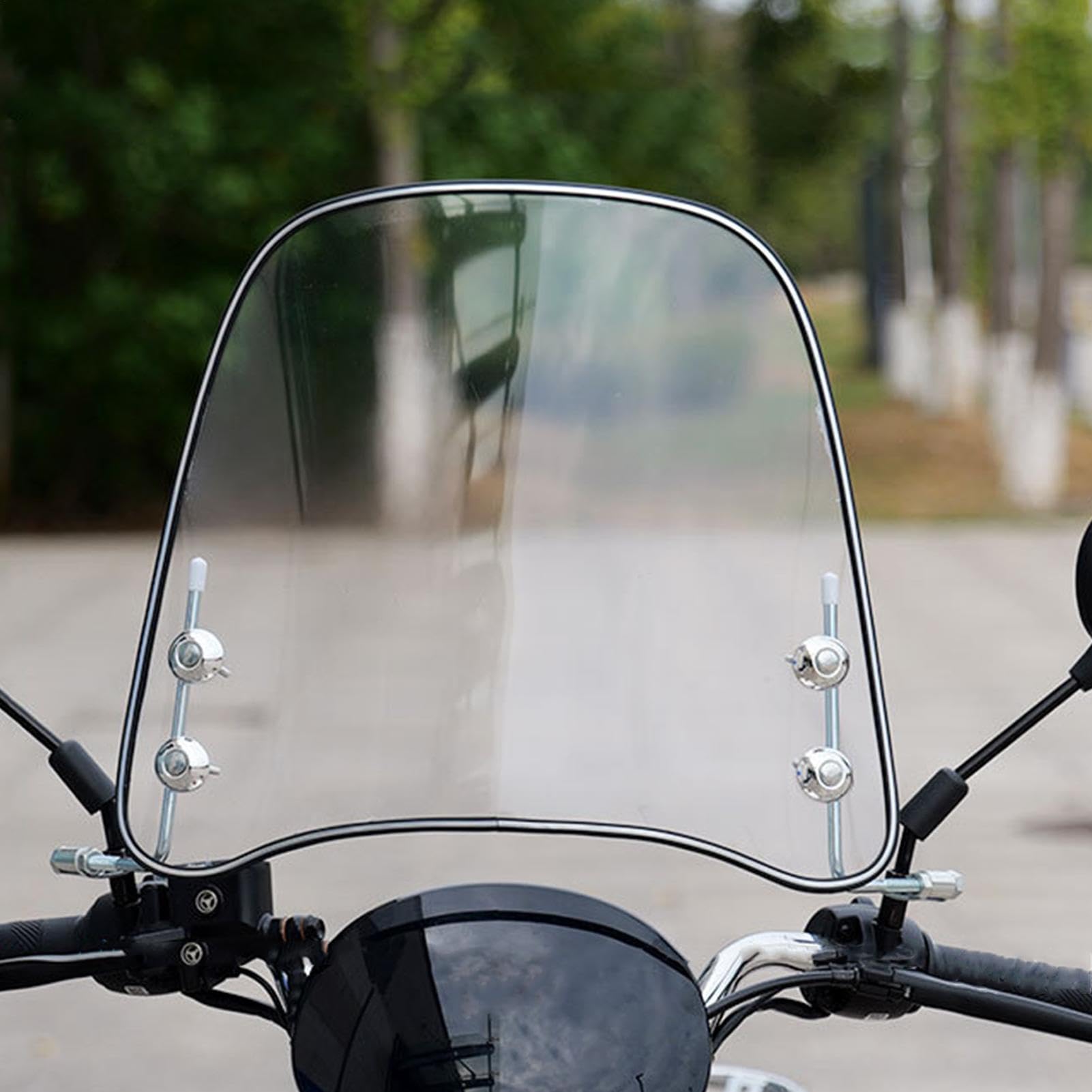 Deflector De Viento para Moto Reemplazo de Parabrisas Flexible Impermeable | Parabrisas Para Moto Recambio Parabrisas Flexible Grande Totalmente Compatible Mayoría Motocicletas Motocicletas Todote
