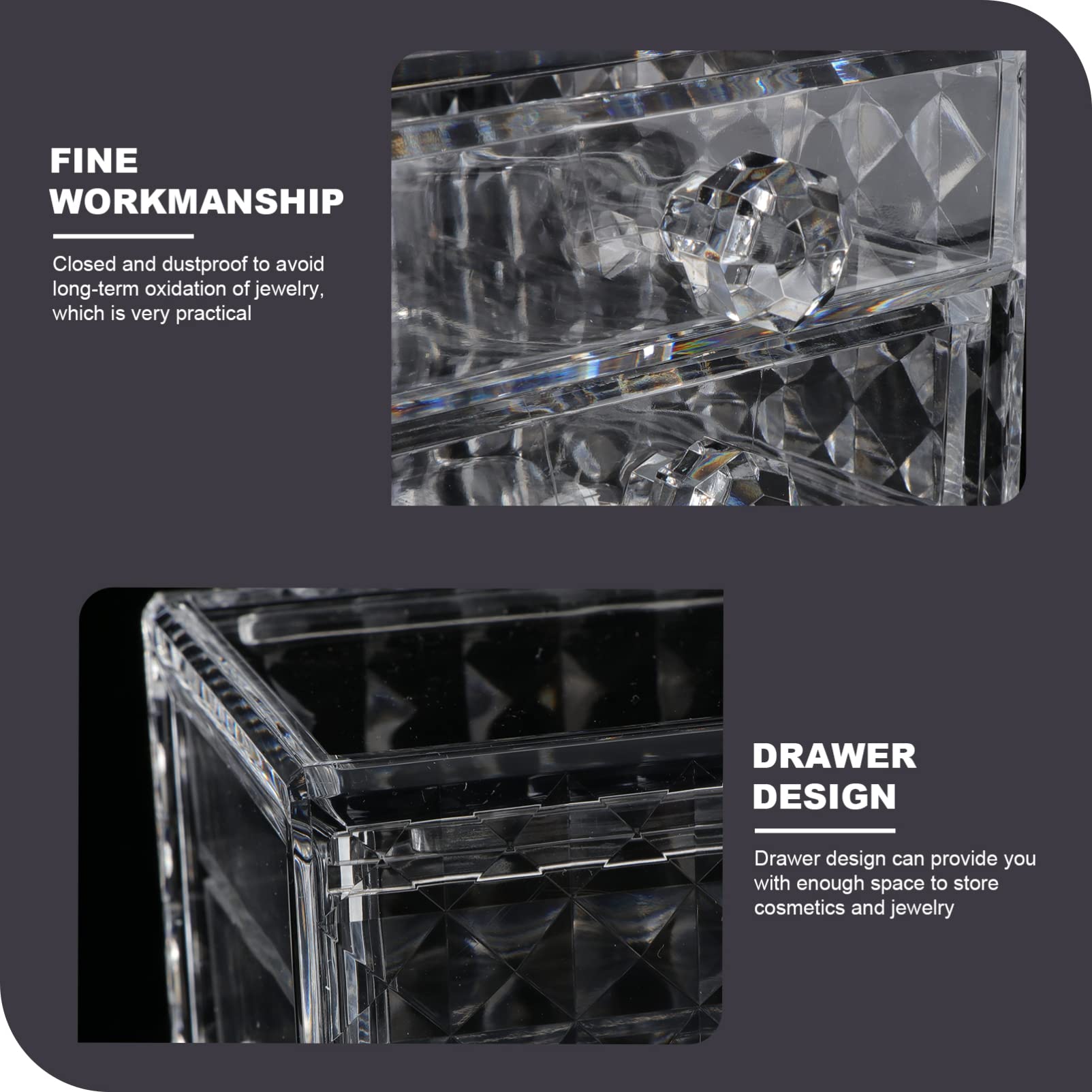 Zerodeko Caja Caja De Almacenamiento del Cajón Maletín De Maquillaje Organizador Maquillaje Cajones Organizador De Maquillaje Cajones Pinta Labios Acrílico Guantera Familiar