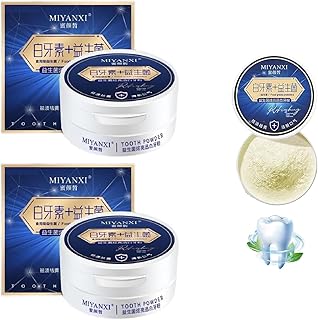 2Pcs Miyanxi Tooth Powder, Miyanxi Teeth Powder, Miyanxi Teeth Whitening, Miyanxi Toothpowder Stain, Teeth Whitening Powder,Effective Remover Stains from Coffee Smoking.