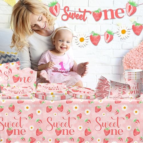 Miniatura 21 de 142 suministros para fiesta de cumpleaños de color oro rosa, vajilla rosa, plato llano y mantel desechable, mantel, para fiesta de cumpleaños