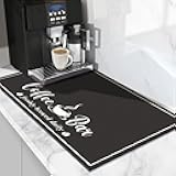 Absorbent Coffee Mat, Fashion Dish Drying Mat for Kitchen Counter Coffee Bar Accessories Espresso Machine Dish Rack 12