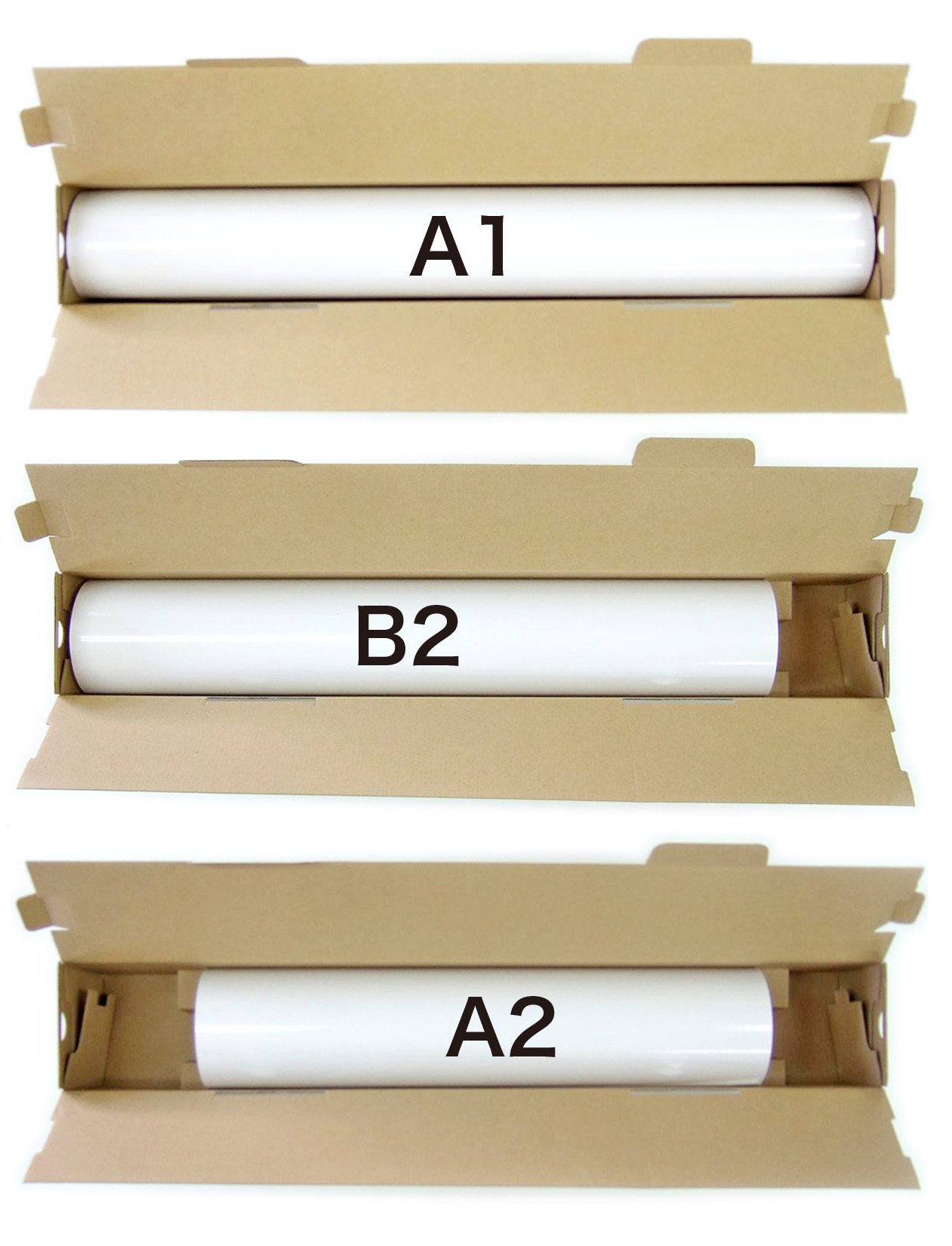 Tubo de papel prefabricado para el caso de los carteles de cart?n (A1 B2 A2 correspondiente) 87 x 87 x 600 [25 piezas] (jap?n importaci?n)