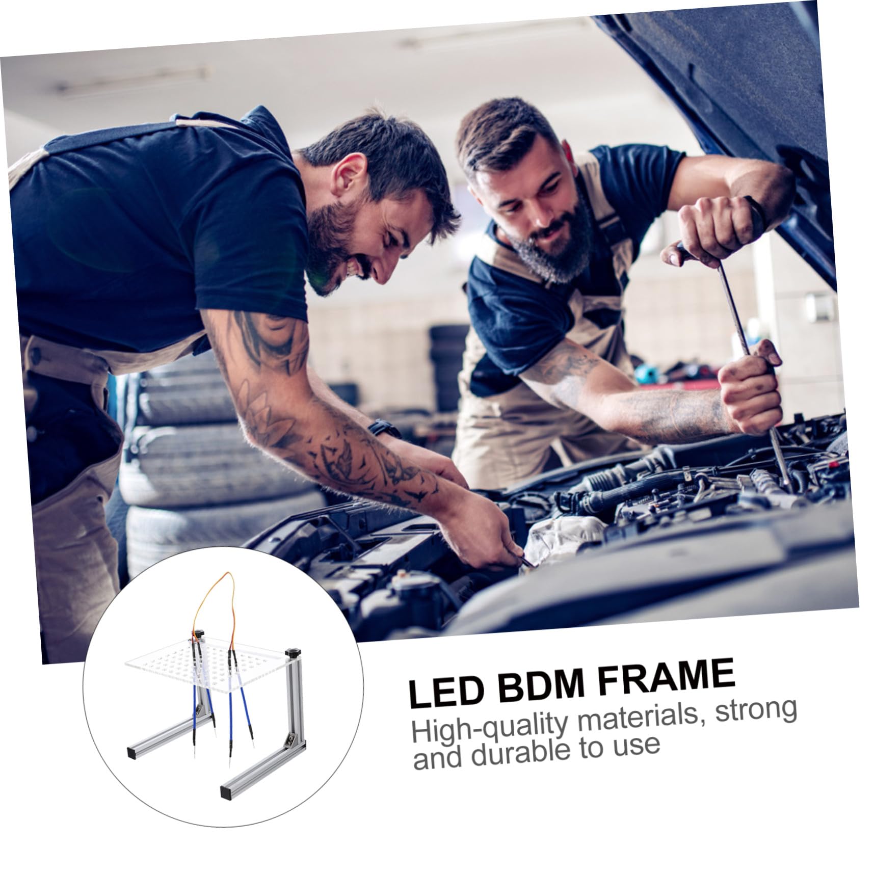Cabilock Outil D'aluminium Installation Facile et Acrylique Programmation de 4 Cadre LED Professionnel avec Stylos Sondes, Alliage Test pour ECU pour Calculateur Automobile